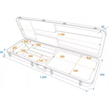 Dimavery custodia rigida in ABS per basso elettrico 26347650