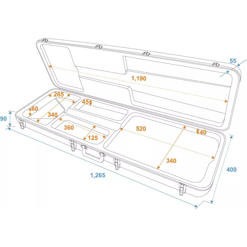 Dimavery custodia rigida in ABS per basso elettrico 26347650
