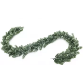 EUROPALMS ghirlanda di abete innevata, PE, 180 cm 83500403