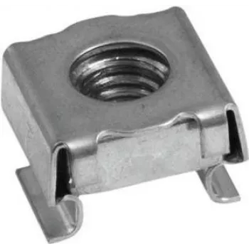 ACCESSORIO dado a gabbia M6 per guida rack AM-6, acciaio zincato, foro quadrato, aggancio senza attrezzi 30007701