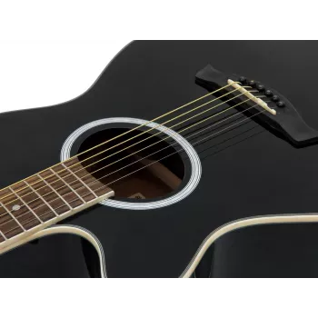 DIMAVERY AW-400 chitarra acustica dreadnought per mancini, nero 26235090