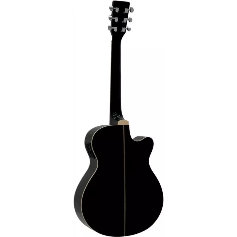 DIMAVERY AW-400 chitarra acustica dreadnought per mancini, nero 26235090