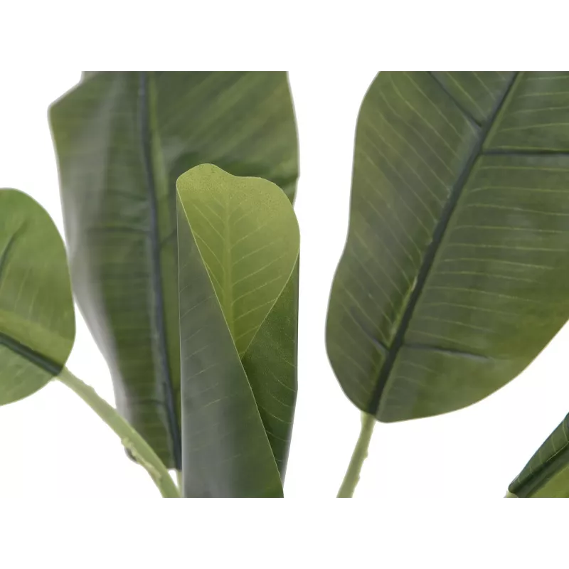 EUROPALMS pianta di banano artificiale, 100cm, foglie verdi, vaso nero 82509503