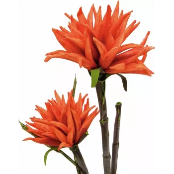 EUROPALMS Dahlia (EVA), pianta artificiale, arancio, 100cm (82532006)