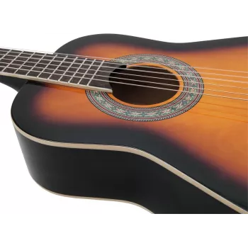 Dimavery AC-303 Chitarra classica 1/2 Sunburst 535 mm scala 6 corde