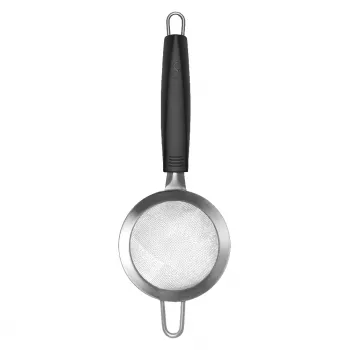 LURCH TANGO Colino da cucina 9,5 cm, nero/argento, colino fine in acciaio inox con manico in plastica 230240