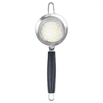 LURCH TANGO Colino da cucina 9,5 cm, nero/argento, colino fine in acciaio inox con manico in plastica 230240