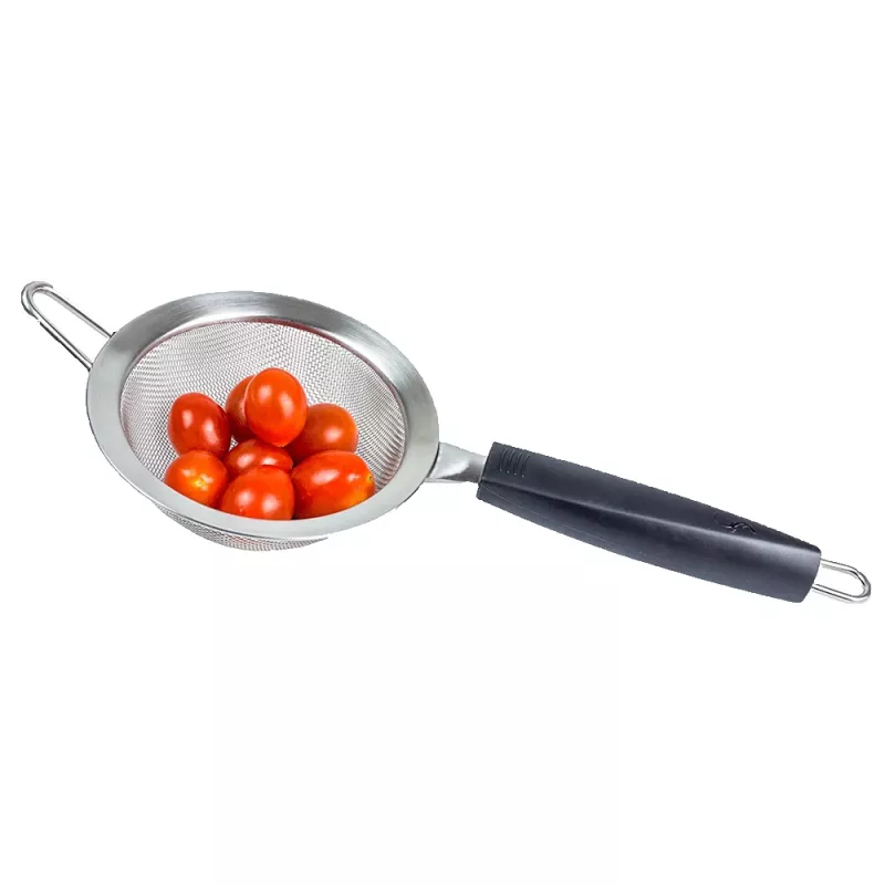 LURCH TANGO Colino da cucina 9,5 cm, nero/argento, colino fine in acciaio inox con manico in plastica 230240