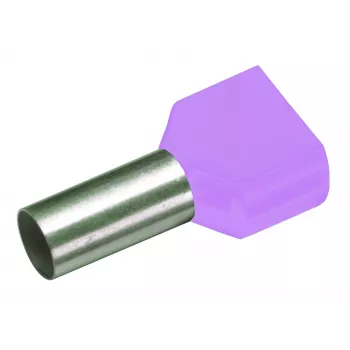 Cimco 187715 Capicorda doppio 0,25 mm² parzialmente isolato viola (100 pz.)
