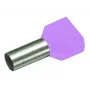 Cimco 187715 Capicorda doppio 0,25 mm² parzialmente isolato viola (100 pz.)