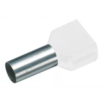 Cimco 187717 Capicorda doppio 0,5 mm² parzialmente isolato bianco 100 pezzi