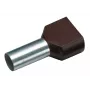 Cimco 187723 Capicorda doppio 1,5 mm² parzialmente isolato nero 100 pezzi