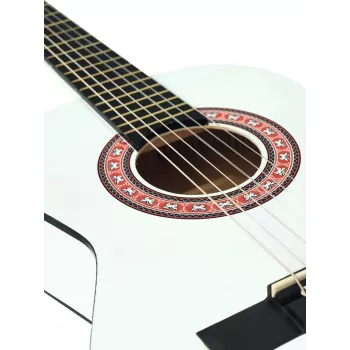 Dimavery AC-303 Chitarra classica 1/2 bianco - corpo in tiglio, scala 535 mm