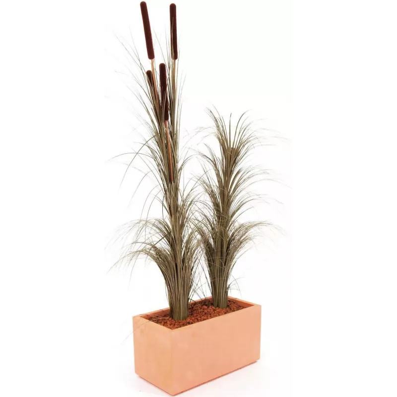 EUROPALMS Erba di canneto artificiale, khaki, 127 cm 82505853