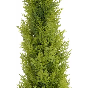 EUROPALMS Cipresso di Leyland pianta artificiale, 120 cm, fogliame verde, vaso nero 82606964