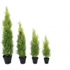 EUROPALMS Cipresso di Leyland pianta artificiale, 120 cm, fogliame verde, vaso nero 82606964