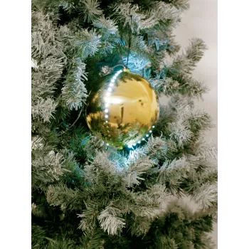 EUROPALMS Palla di neve LED 15 cm, oro 83501245