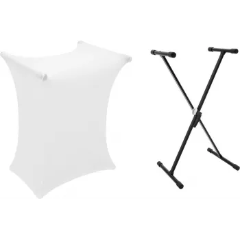 DIMAVERY set SVT-1 supporto per tastiera + copertura bianco (20000381)