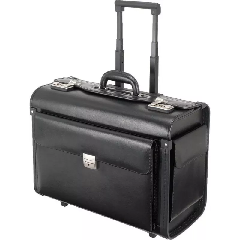 JÜSCHA Alassio Silvana trolley portadocumenti, pelle, nero, con trolley (92705)