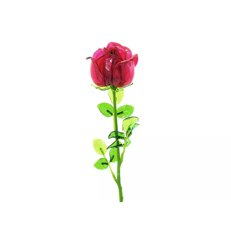 EUROPALMS Crystal Rose fiore artificiale, bordeaux, 81 cm 82600209