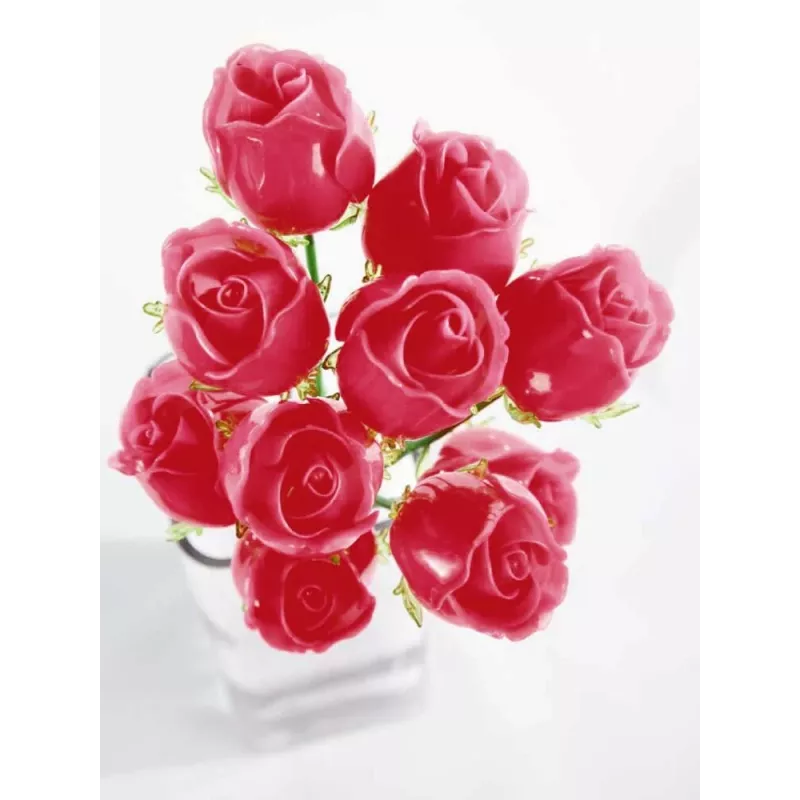 EUROPALMS Crystal Rose fiore artificiale, bordeaux, 81 cm 82600209