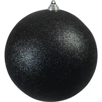 EUROPALMS sfera decorativa 20 cm, nero, glitter 83501278