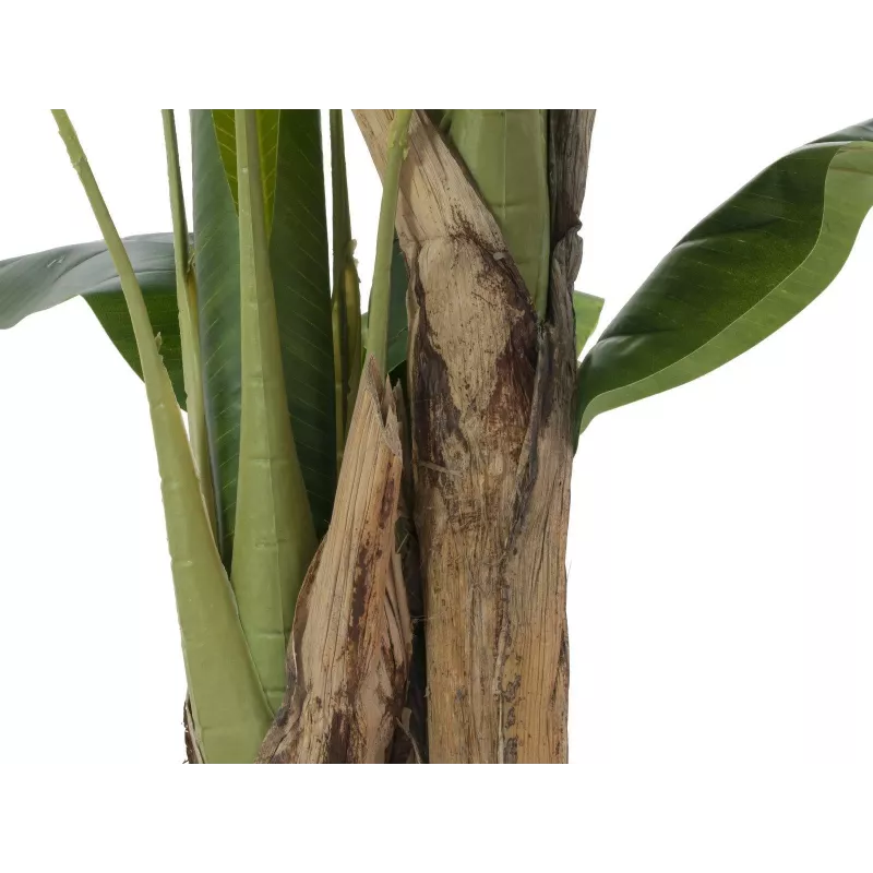 EUROPALMS albero di banane artificiale, 120cm, foglie verdi realistiche, vaso nero 82509537