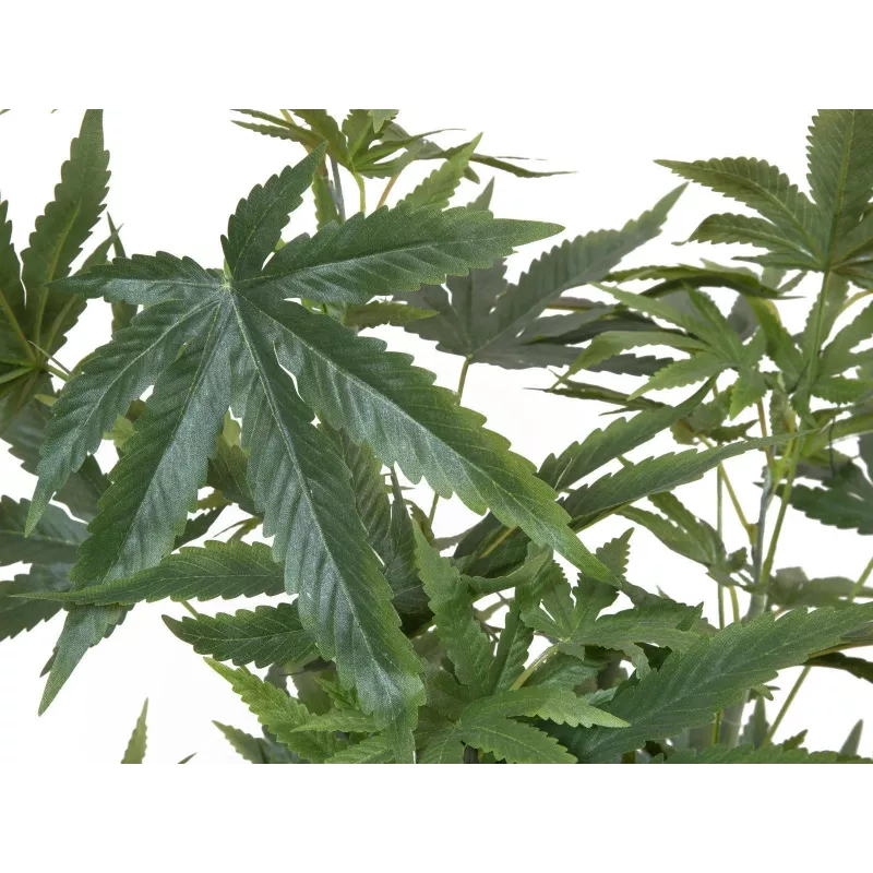 EUROPALMS pianta di canapa artificiale, 120cm, verde, vaso nero 82506693