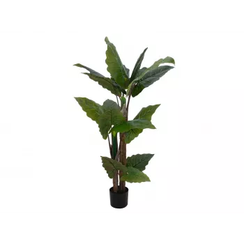 EUROPALMS Pianta artificiale Alocasia, 140 cm, verde, vaso nero 82508464