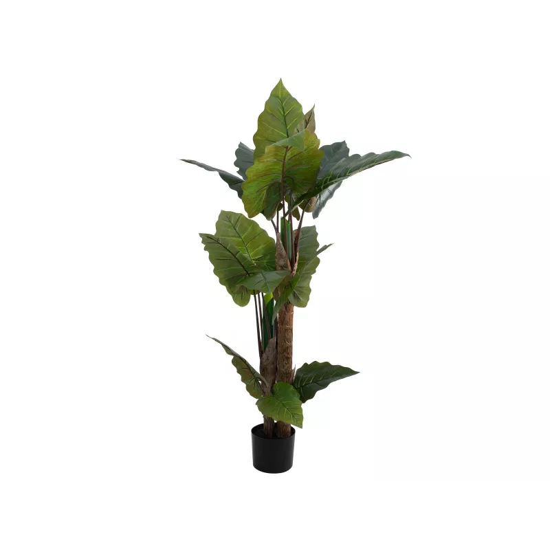 EUROPALMS Pianta artificiale Alocasia, 140 cm, verde, vaso nero 82508464