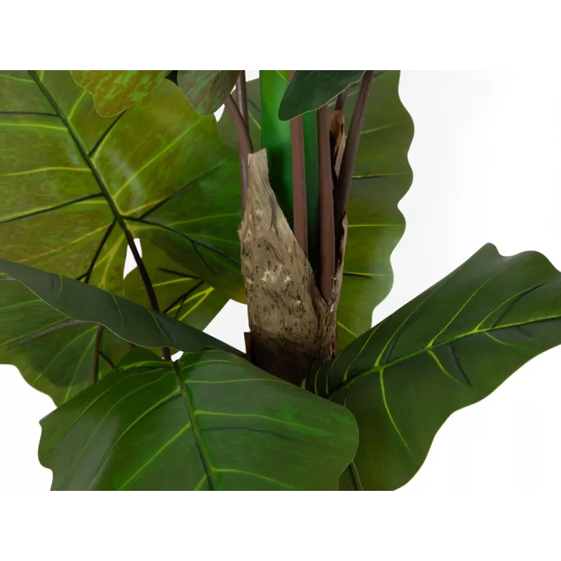 EUROPALMS Pianta artificiale Alocasia, 140 cm, verde, vaso nero 82508464