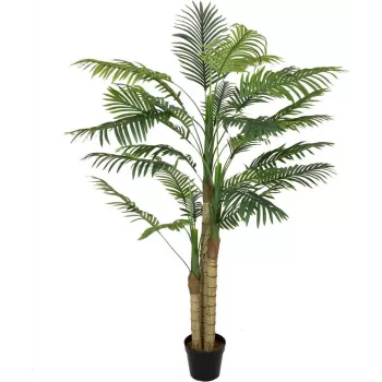 EUROPALMS Palma areca, 3 tronchi, pianta artificiale, 150 cm 82509411