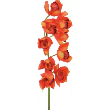 EUROPALMS Ramo di Cymbidium, artificiale, rosso, 90 cm (82530315)