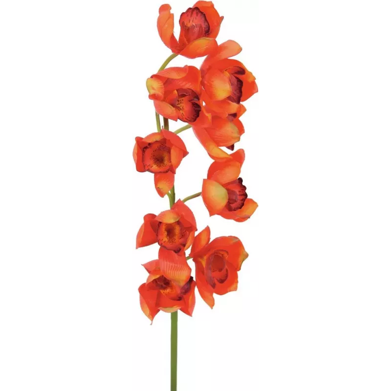 EUROPALMS Ramo di Cymbidium, artificiale, rosso, 90 cm (82530315)