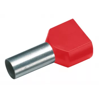 Cimco 187720 Puntalino doppio 1 mm² parzialmente isolato rosso 100 pezzi