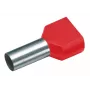 Cimco 187720 Puntalino doppio 1 mm² parzialmente isolato rosso 100 pezzi