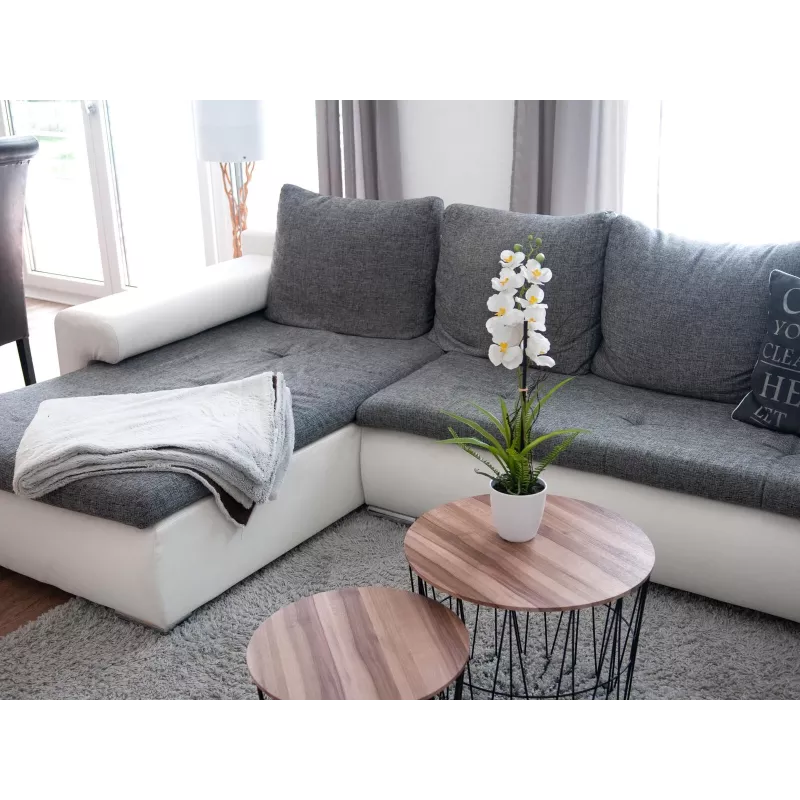 EUROPALMS Composizione di orchidee artificiali 1, in vaso, bianco-rosa, 60 cm 82530346