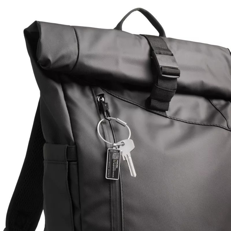 TROIKA ANONYMUS Porta-bagaglio con sportello copri-dati, metallo cromato, argento LTG26/MA