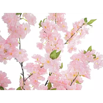 EUROPALMS Albero di ciliegio in fiore artificiale con 3 tronchi, rosa, 160cm 82507834