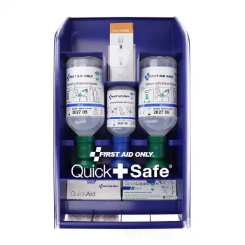 First Aid Only Quick+ Safe DIN EN 15154-4 Kit di primo soccorso, blu, montaggio a parete, plastica ABS, contenuto DIN 13157 P-44026 00