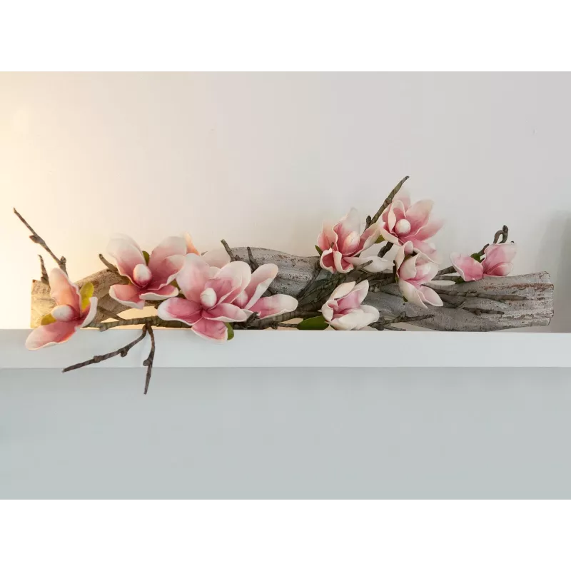 EUROPALMS ramo di magnolia artificiale (EVA), bianco-rosa 82530587