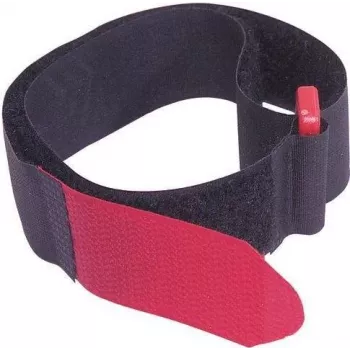Fascette per cavi in velcro 25x480 mm, nero, 10 pezzi, riutilizzabili 30006040