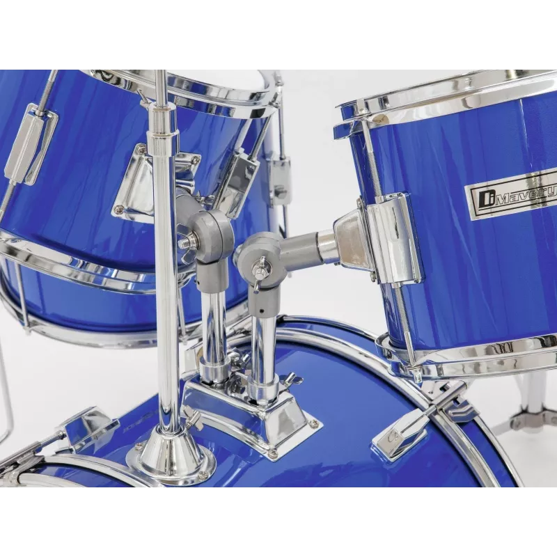 Dimavery JDS-305 Batteria per bambini blu con piatti e pedale della grancassa