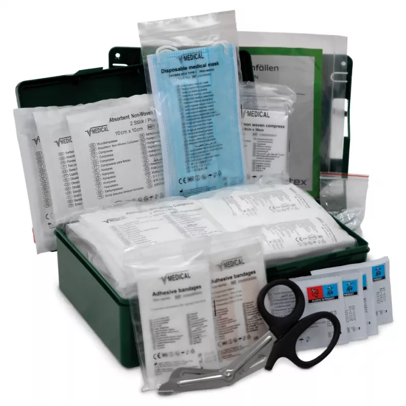 Petex DIN 13157 Kit di primo soccorso 270 x 85 x 180 mm verde 43924213