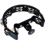 DIMAVERY tamburello semicircolare con supporto, 16 coppie di sonagli, nero 26056685
