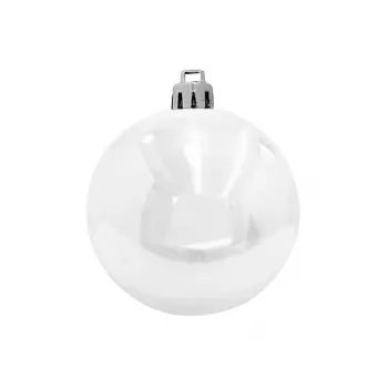 EUROPALMS set di sfere decorative 10 cm, bianco, 4 pezzi 83501264