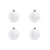 EUROPALMS set di sfere decorative 10 cm, bianco, 4 pezzi 83501264