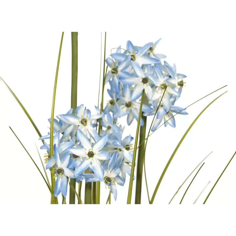 EUROPALMS pianta artificiale erba Allium, blu, 120 cm 82600168