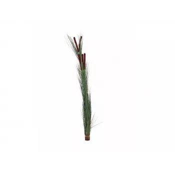 EUROPALMS Cannuccia artificiale con spighe, verde scuro, 152 cm 82505854