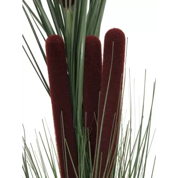 EUROPALMS Cannuccia artificiale con spighe, verde scuro, 152 cm 82505854